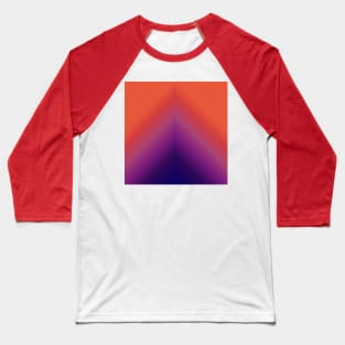 Peacock Ombre Red Baseball T-Shirt